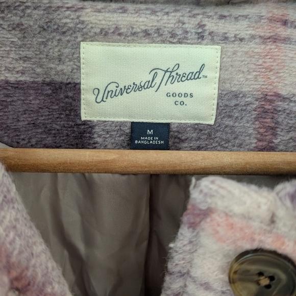Univeral Thread Women's Plaid Shacket, Sz M - Picture 3 of 9